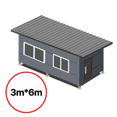 3m x 6m 경사평지붕 농막 판넬세트 (6평)