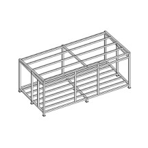 4m x 8m 경사평지붕 농막 철골세트