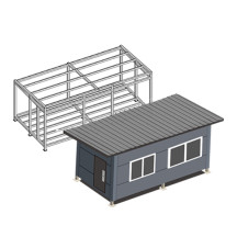 4m x 8m 경사평지붕 농막 철골판넬세트