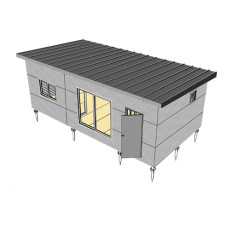 4m x 8m 평지붕구조 체류형쉼터(DUX-10020-75) 판넬세트