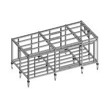 4m x 8m 박공지붕 평다락구조 체류형쉼터 (DUX-10040-100) 철골세트