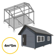 4m*5m 박공지붕농막(6평) 골조+판넬세트 (DUX-01230)
