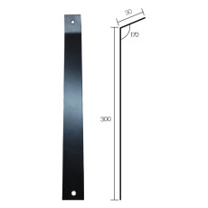 잡이쇠(평철) L300