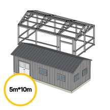 5m x 10m 박공구조 창고 골조+판넬세트